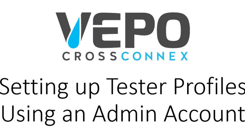 Using admin account to set up tester profile tutorial